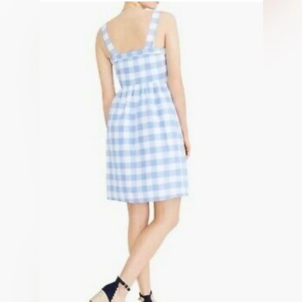 J. Crew Gingham Dress Blue size 0